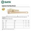 Tang Pipa Anti Api 31185 - 24" Explosion Proof Pipe Wrench Sata Tools