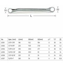 Kunci Double Ring 1/2"x9/16" 42102 Full Polish Box End Wrench Sata Tools