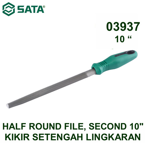 Kikir Besi Setengah Bulat 10" 03937 Half Round File Second Sata Tools