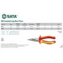 Tang Lancip Listrik 8 inch 70132 VDE Insulated Long Nose Pliers 8" Sata Tools
