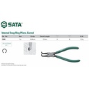 Tang Snap Ring Pliers Internal Close Curved 7" 72005 Sata Tools