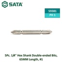 Mata Obeng Double PH 1 isi 5 pcs 59381 1/4" Hex Bits 65 mm #1� Sata
