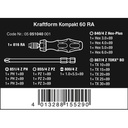 Obeng Bits Set Wera 05051040001 Screwdriver Kraftform Kompakt 60 RA - 17 Pcs