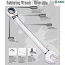 Kunci Ring Pas Bolak Balik 22 mm 46614 Rvsbl Ratchet Wrench Sata Tools