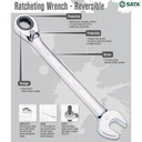 Kunci Ring Pas Bolak Balik 22 mm 46614 Rvsbl Ratchet Wrench Sata Tools