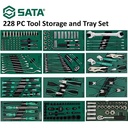 Tool Kit Set 228 Pcs 09918A-BL 7 Drawer Tool Trolley Tray Set Sata Tools