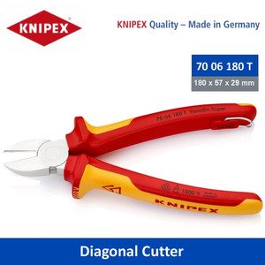 Tang Potong VDE 70 06 180 T Knipex Diagonal Cutter VDE Pliers