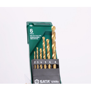 Mata Bor 52906A 6 Pc. HSS-TiN Twist Drill Set Sata Tools