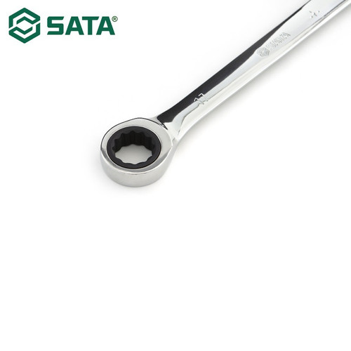 Kunci Double Ring 8x9MM 46201 Full Polish Box End Ratcheting Wrench Sata Tools