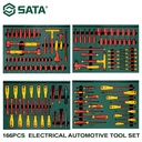 Tool Kit Set VDE 167 Pcs A95107-BL+VDE Tools Electrical Automotive Tool Set (With 7 Drawer Trolley) Sata Tools