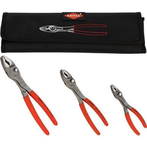 Tang Penjepit Baut Rusak Set 00 19 61 V01  Knipex TwinGrip Slip Joint Pliers Set, 3 Pcs