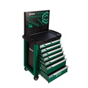Trolley 7 Laci (Hijau) + Plat u/Tools SATA A95107-GR 7-Drawer Tool Cart Green