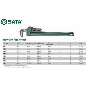 Kunci Pipa - Pipe Wrench 24 Inch 70817 Sata Tools
