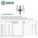 Treker 2 Kaki 90626 2 Jaw Gear Puller 6" Sata Tools