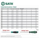 Obeng Minus 8x200 mm 63417 Cushion Grip Slotted Screwdriver Sata Tools