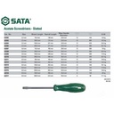 Obeng Minus Magnet 6 X 100 mm 62212 Slotted Screwdriver Sata Tools
