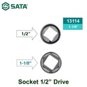Kunci Sok 1/2" drive 1-1/8" 13114 - 1/2" Dr. 6PT Socket Inch Sata Tools