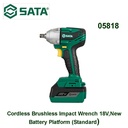 Mesin Bor 05818 Sata Tools Cordless Brushless Impact Wrench 18V,New Battery Platform (Standard)