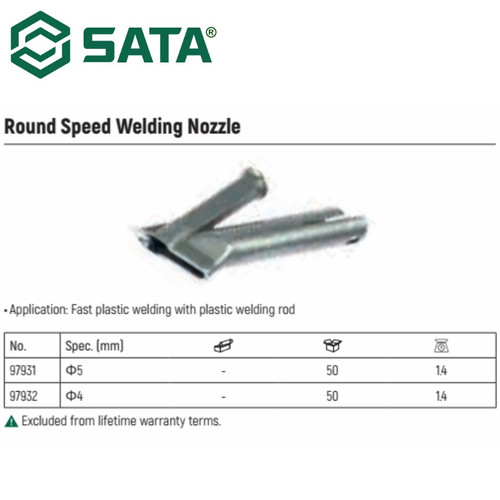 Welding Nozzle Sata 97931 Round Speed Welding Nozzle Ф5mm for 97927 Sata tools