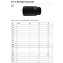 Kunci Shock Panjang 34622 3/4” 6PT Impact Deep Socket 34 mm Sata Tools