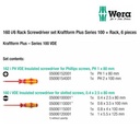 Obeng VDE Set Wera 05006145001 Screwdriver Set and Rack, 6 Pc