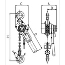 Alat Angkut Barang 97876 Heavy Duty Lever Block 3 Tonne 3 Meter Sata Tools