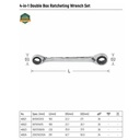 Kunci Double Ring 46622 4 in 1 Ratchet Wrench 9x11x14x15MM Sata Tools
