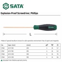 Obeng Plus Anti Api PH 3x200mm 31148 Explosion Proof Screwdriver Sata Tools