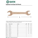 Kunci Pas Anti Api 31127 Metric Explosion Proof Open End Wrench 30x32mm Sata Tools