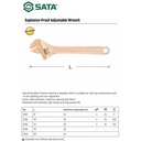 Kunci Inggris Anti Api 31105 18" Explosion-Proof Adj Wrench Sata Tools