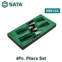 Tang Kombinasi Tang Lancip Tang Potong set 4 buah 09912A 4Pc. Pliers Set Sata Tools