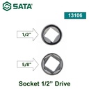 Kunci Sok 1/2" drive 5/8" 13106 - 1/2" Dr. 6PT Socket Inch Sata Tools