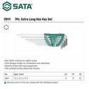 Kunci L 1.5 - 6.0 mm 09111 7Pc. Extra Long arm Hex Key Set
