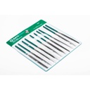 Kikir 3 X 140 mm 03801 10Pcs Assorted Needle File Set Sata Tools
