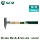 Palu Pegangan Kayu 200 gram 92401 Sata Tools Hickory Handle Engineers Hammer