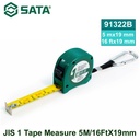 Meteran 5 m x 19 mm 91322B Sata Tools JIS 1 Tape Measure 5M/16FtX19mm