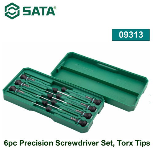 Obeng Mikro Bintang Set 6 buah 09313 Sata Tools 6 pcs Precision Screwdriver Set, Torx Tips