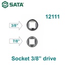 Kunci Sok 3/8" Dr. 6pt ukuran 7/8" Inci Sata Tools 12111 3/8" Drive 6 point Socket 7/8"
