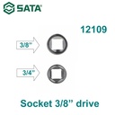 Kunci Sok 3/8" Dr. 6pt ukuran 3/4" Inci Sata Tools 12109 3/8" Drive 6 point Socket 3/4"
