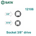 Kunci Sok 3/8" Dr. 6pt ukuran 9/16" Inci Sata Tools 12106 3/8" Drive 6 point Socket 9/16"