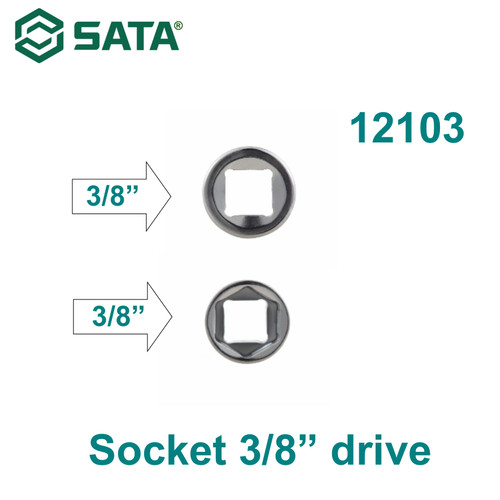 Kunci Sok 3/8" Dr. 6pt ukuran 3/8" Inci Sata Tools 12103 3/8" Drive 6 point Socket 3/8"