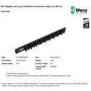 Rel magnet untuk 9 obeng, Rak Obeng kosong 05136414001 Wera 9611 Magnetic rail for up to 9 Kraftform screwdrivers, empty