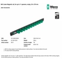 Rel magnetik untuk 11 kunci pas, kosong 05136413001 Wera 9610 Joker Magnetic rail, for up to 11 spanners, empty