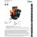 Obeng Set 8 pcs Plus + Minus - 05136033001 Wera 9621 Belt holster Set 2, 8 pieces