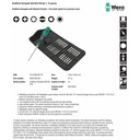Obeng Bits Set 14 Pcs Wera 05051061001 Kraftform Kompakt 838 RA S Set 1, 14 pieces