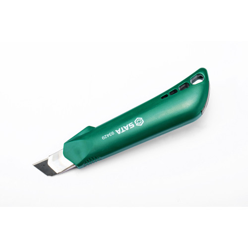 Pisau Snap-off 93429 Pegangan Karet, 8 titik, 18x100MM Sata Tools