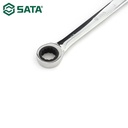 Kunci Double Ring 17x19MM 46206 Full Polish Box End Ratcheting Wrench Sata Tools