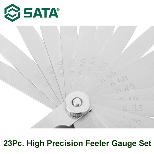 Kunci Stel Klep / Ukur Kerapatan 23 Pcs 09415 High Precision Feeler Gauge Set Sata Tools