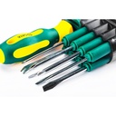 Obeng Plus Minus Set 10 buah yang dapat dipertukarkan 09345 Sata Tools 10pc Interchangeable Screwdriver Set