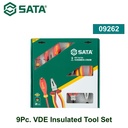 Tool kit set VDE 09262 Sata Tools 9 buah Obeng Plus Minus Tang Kombinasi Tang Potong Tang Lancip set 9 Pcs VDE Insulated Tool Set